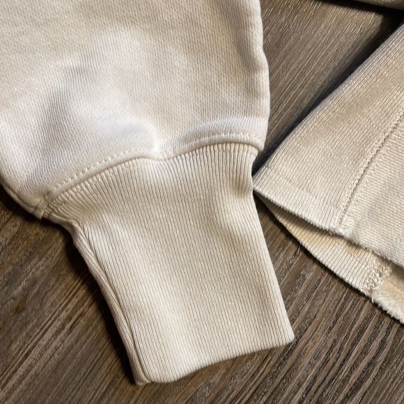 Champion Reverse Weave cropped crewneck sweatshirt in white/cream NWOT - Picture 4 of 11